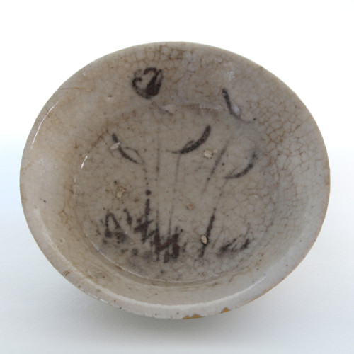 me408⑰『唐津 十字架 クロス ぐい呑』/骨董品 古美術 アンティーク