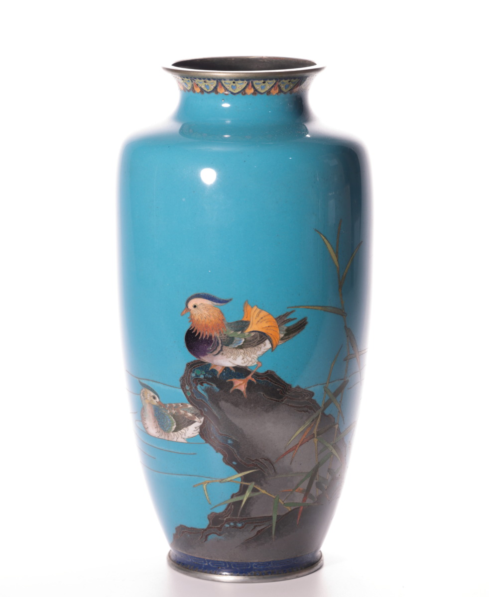 七宝焼 花文 花瓶 V 9050 七宝焼 花文 花瓶 V 9050