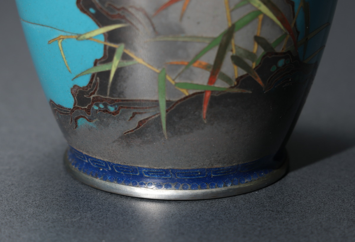 七宝焼 鴛鴦図花瓶 - 古好屋