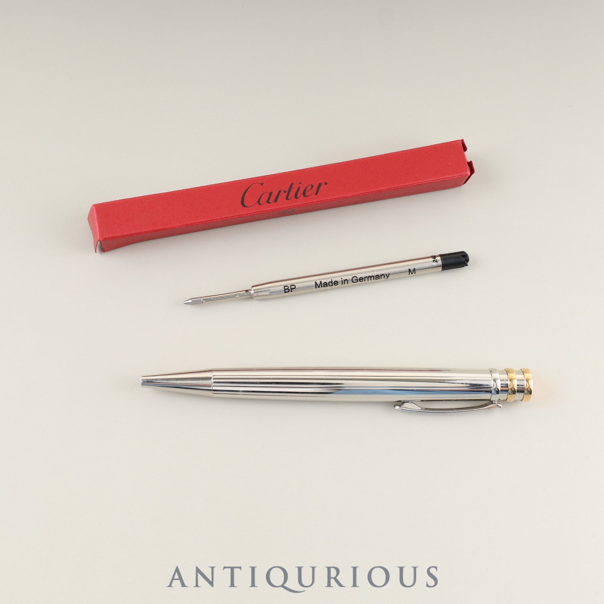 Cartier Trinity Ballpoint Pen, Twist Style, Metal/GP, Unused