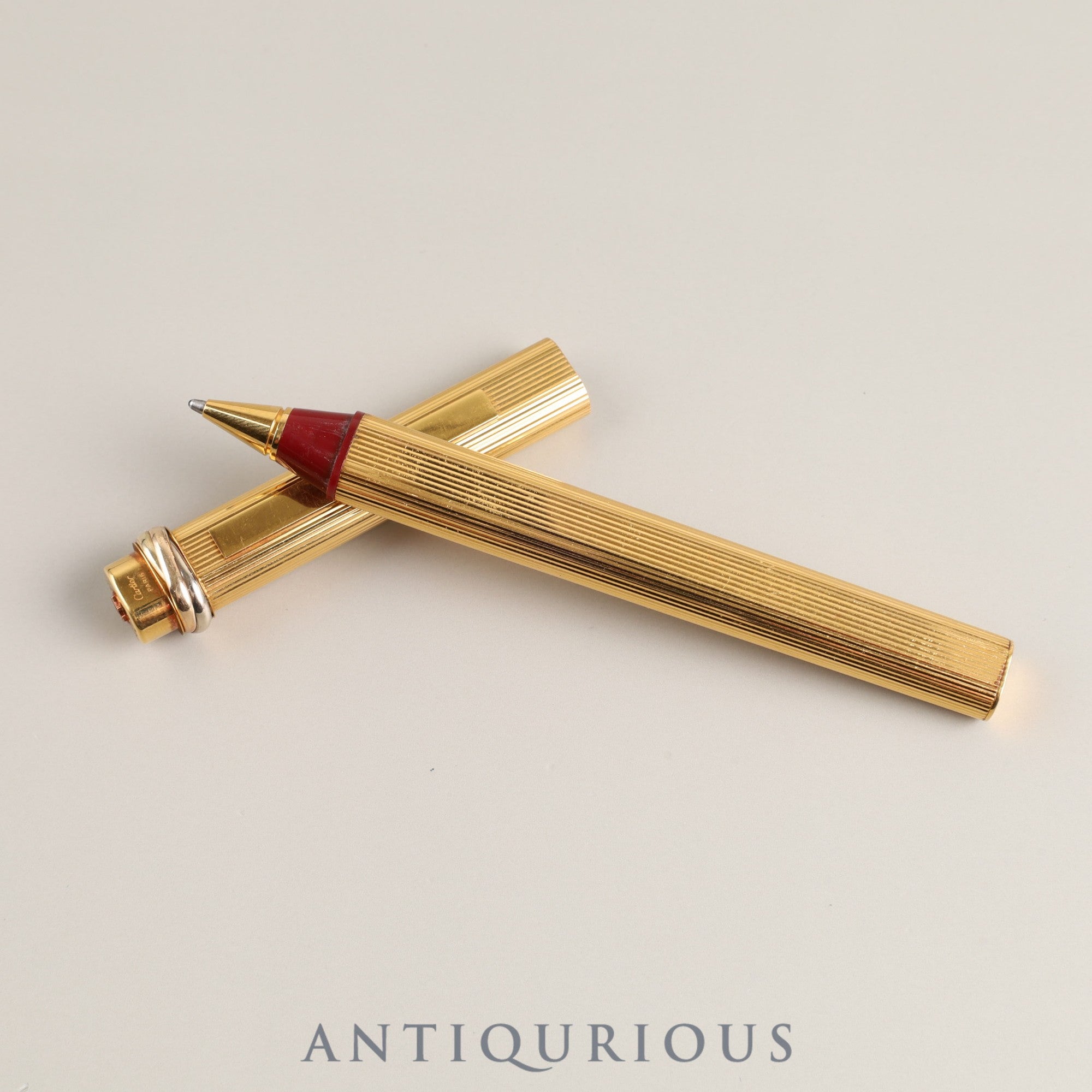 カルティエ トリニティ ボールペン GP キャップ式 カルティエにて未