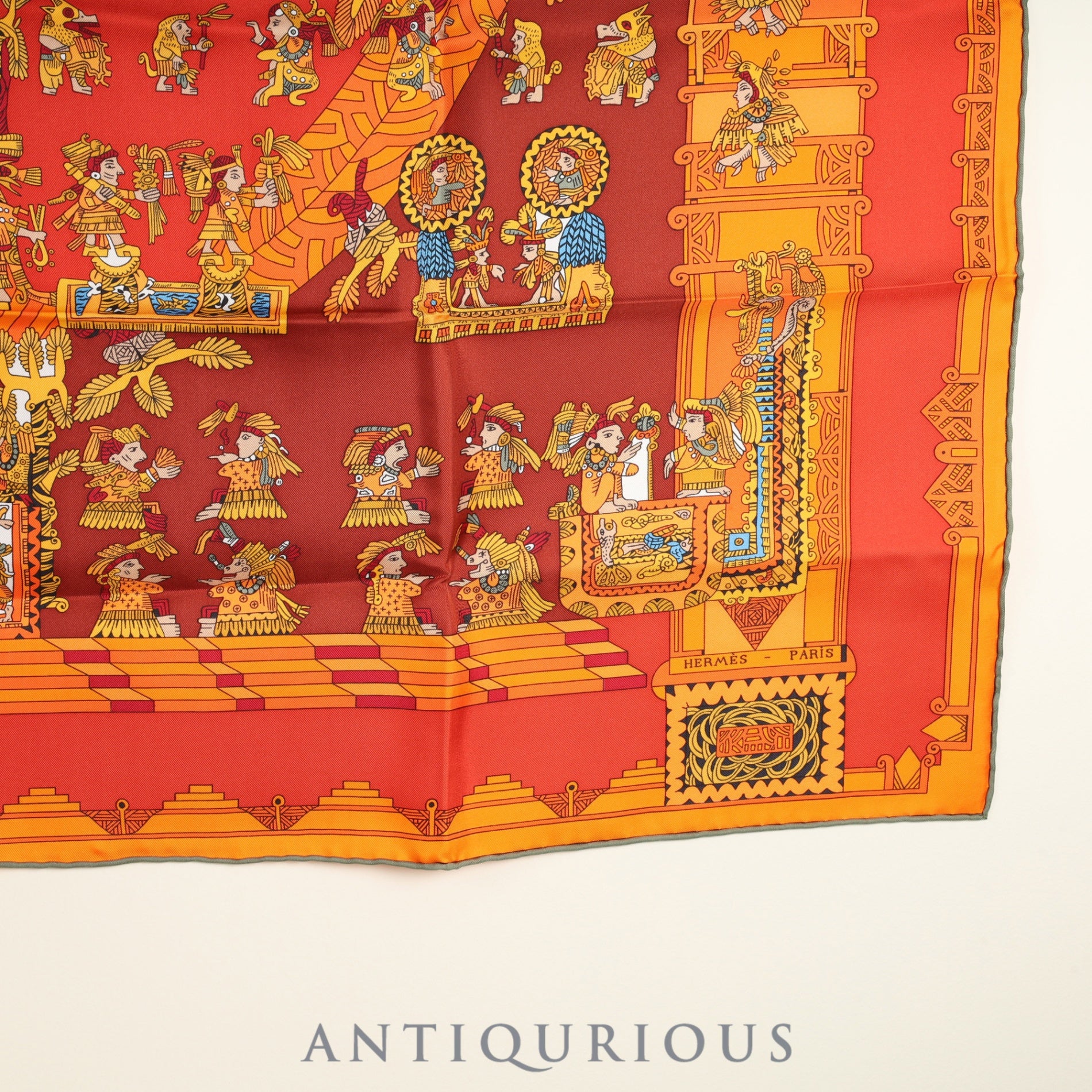 エルメス スカーフ カレ90ASTRES et SOLEILS 天体と太陽 SILK100