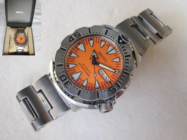 JA-2029| セイコー 4R36-01J0 シャークトゥース オレンジモンスター 24