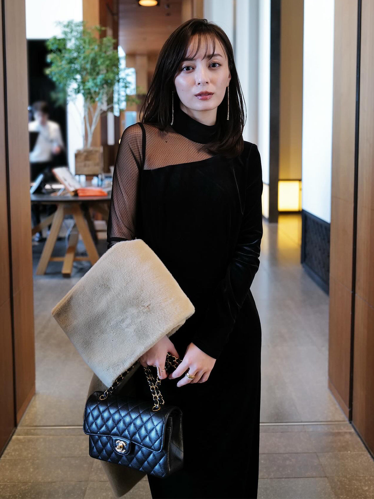 シアーコンビタイトワンピース