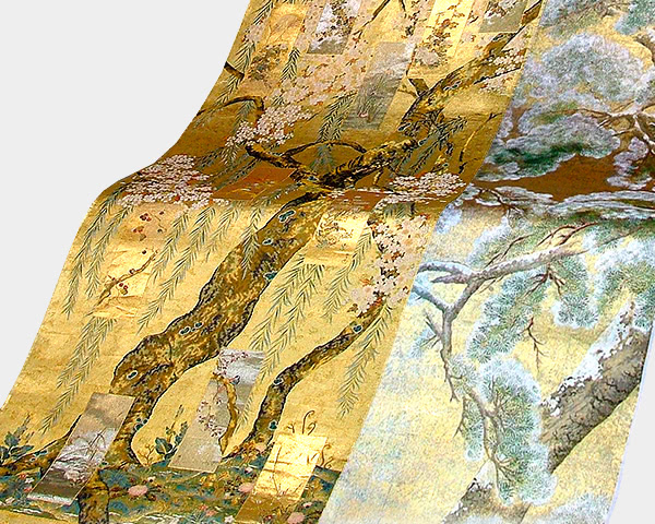 日本の心京都宮錦織、高級美術壁掛 川島織物 京都 西陣織カレンダー