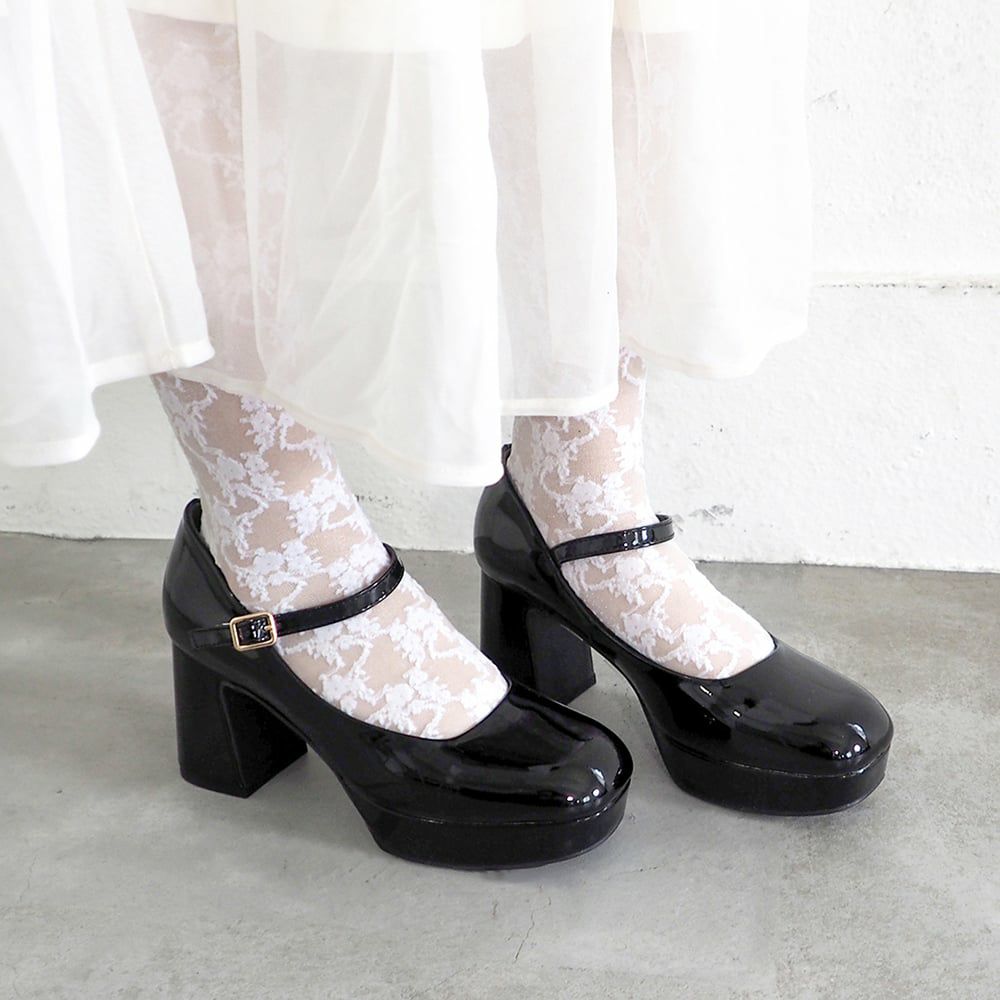 厚底チャンキーストラップパンプス（BY_8980727） | あしながおじさん