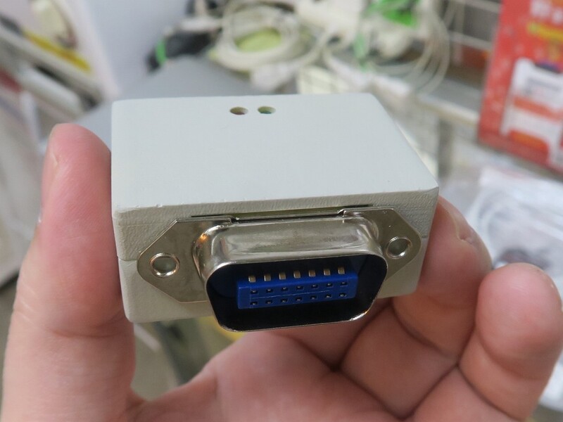 PC-98のプリンターポートに接続するmicroSDカードリーダー