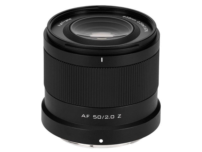 Viltroxの標準AF単焦点レンズ「AF 50mm F2.0 AIR」。205gの軽量設計