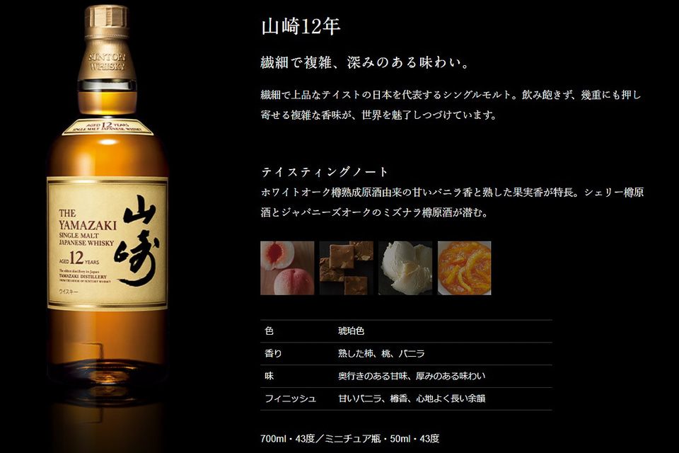 まもなく販売終了】サントリー山崎12年 50ml × 4本セット サントリー