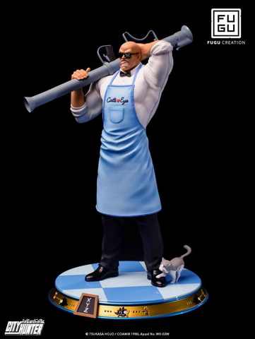 シティーハンター」より海坊主が「喫茶キャッツアイ」制服姿で