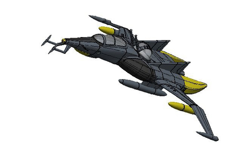 エスワンフォー、「宇宙戦艦ヤマト」の「初代コスモタイガーII」を塗装