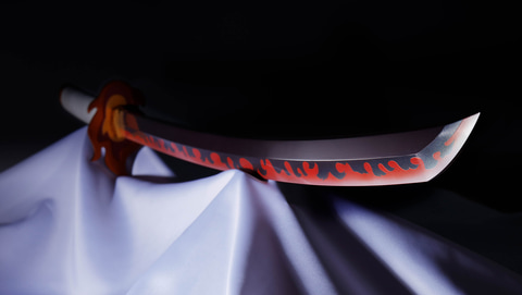 鬼滅の刃 煉獄杏寿郎 日輪刀 模造刀（高級モデル 国内発送 模造刀 煉獄