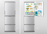 シャープ、節電モードを搭載した容量350Lの左右両開き冷蔵庫 - 家電 Watch