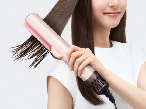 Dysonヘアーアイロン37245-03ブラックピンク Dyson Airwrap i.d.