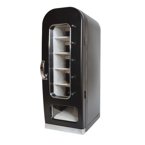 サンコー、ボタンを押すと350ml缶が出てくる、自販機のような保冷庫