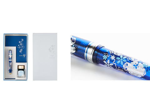 雪の結晶をモチーフとしたノート/万年筆/インクの限定セット - PC Watch