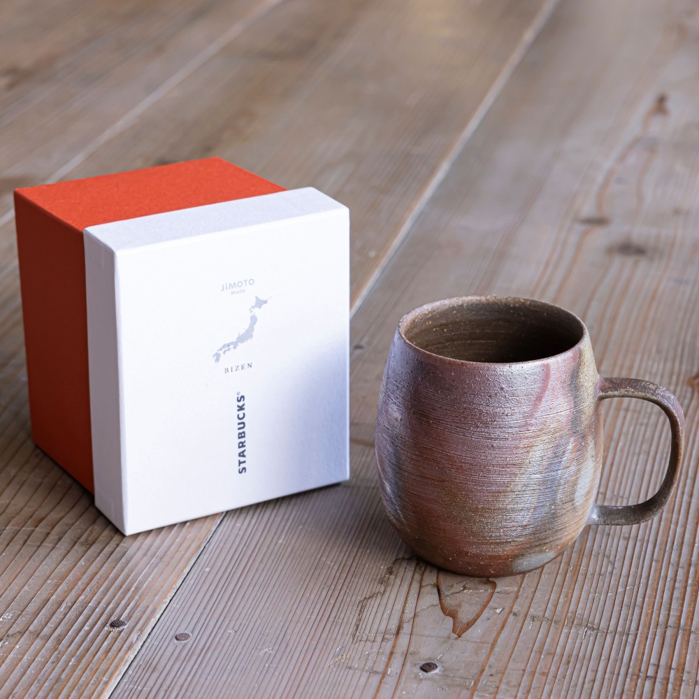 JIMOTO Made]マグ備前焼SANGIRI355ml|マグカップ|mug|スターバックス