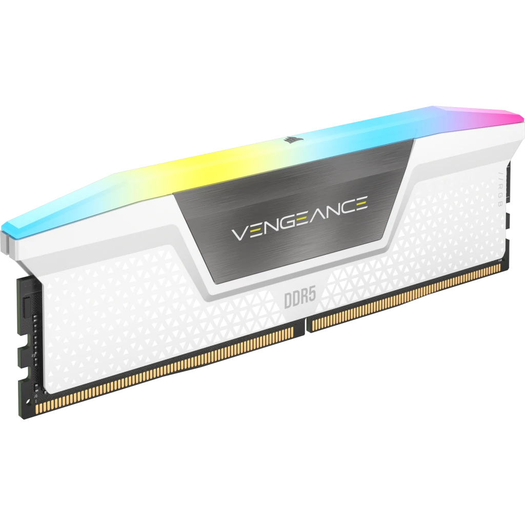 VENGEANCE® RGB 64GB (2x32GB) DDR5 DRAM 5200MHz C40 Memory Kit — White
