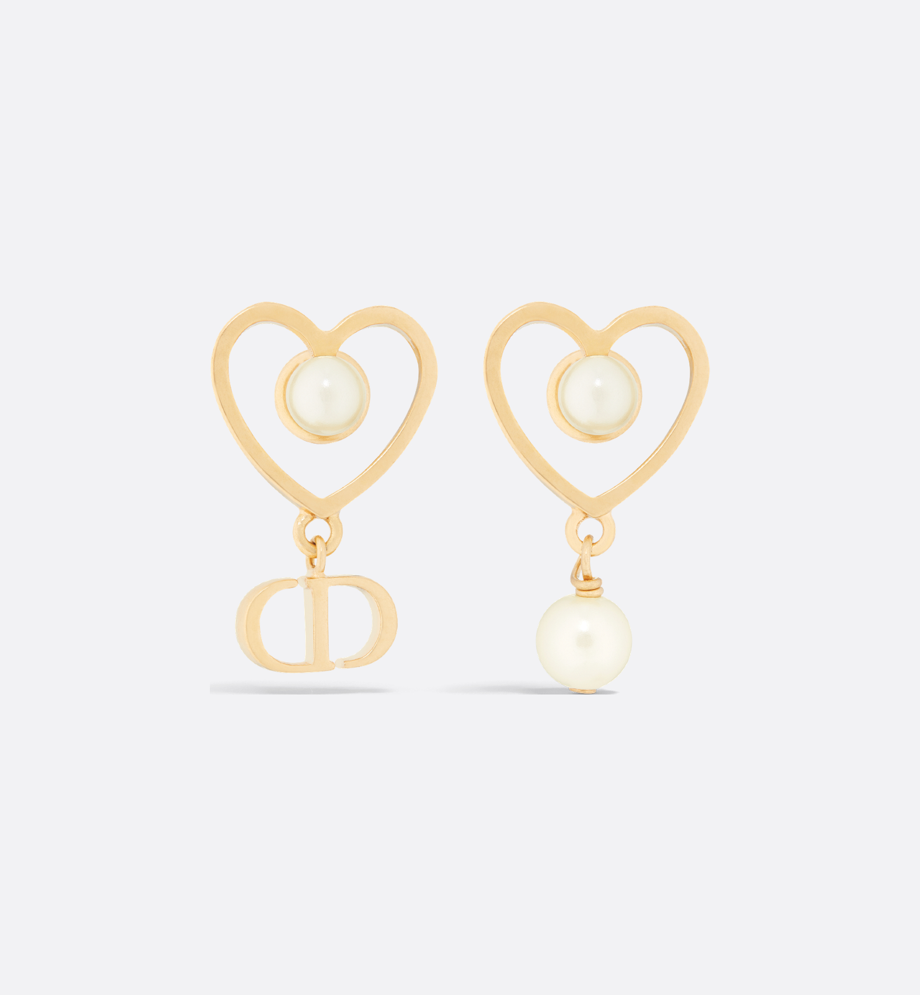 DIOR ディオール CDスタッドピアス ラインストーンピアス ハート