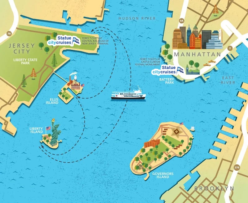 リバティ＆エリス島 - 自由の女神 - スタチュー・シティ・クルーズ