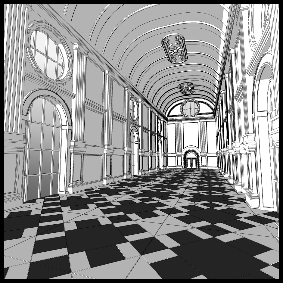 3D] No03 the hallway of the castle is apt - CLIP STUDIO ASSETS
