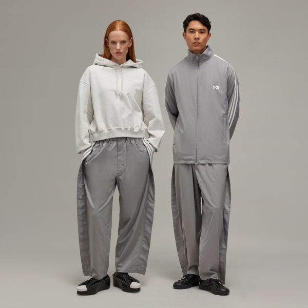 アディダス Y-3 REFINED WOOL TRACK PANTS - 3-STRIPES - グレー