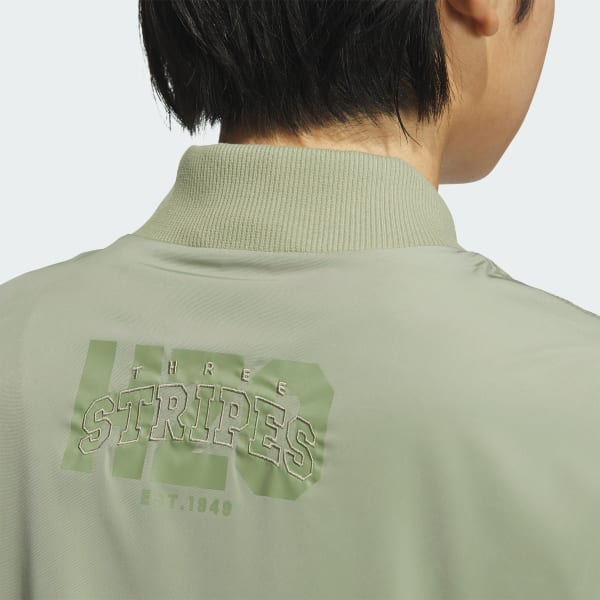 アディダス カレッジ ルーズフィット ボンバージャケット - グリーン