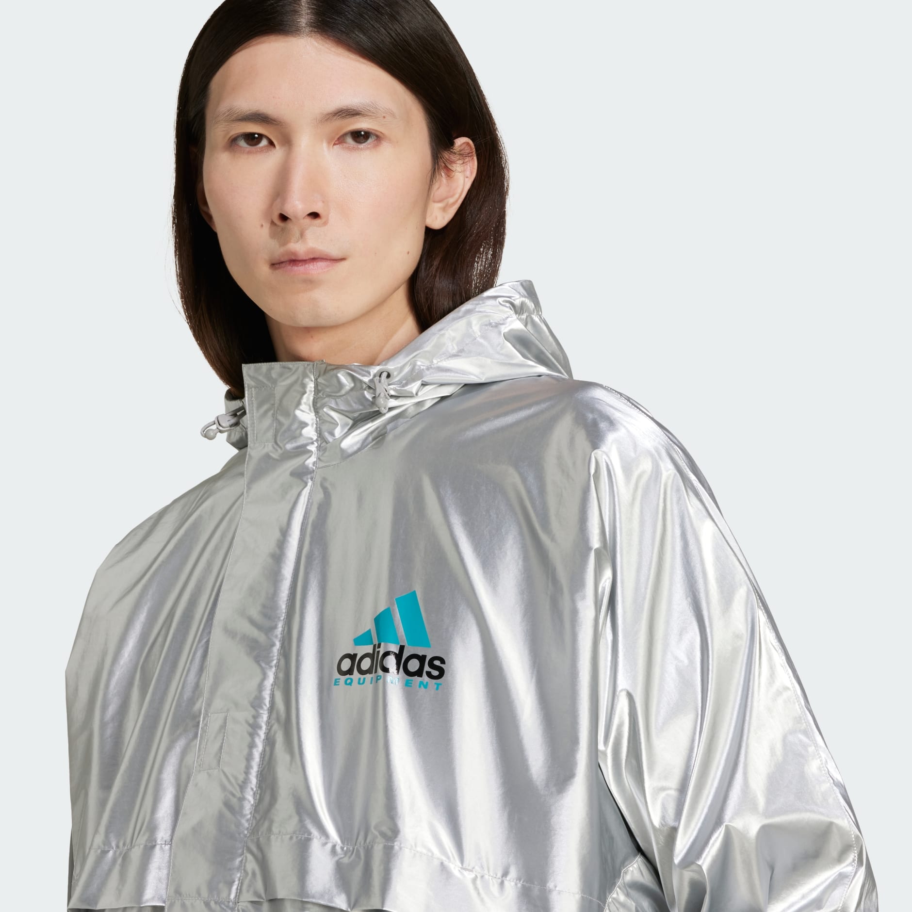 Clothing - EQT Metallic Windbreaker - Silver | adidas Oman