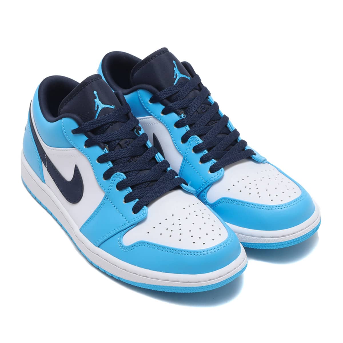 JORDAN BRAND AIR JORDAN 1 LOW WHITE/DK POWDER BLUE-OBSIDIAN 21FA-I