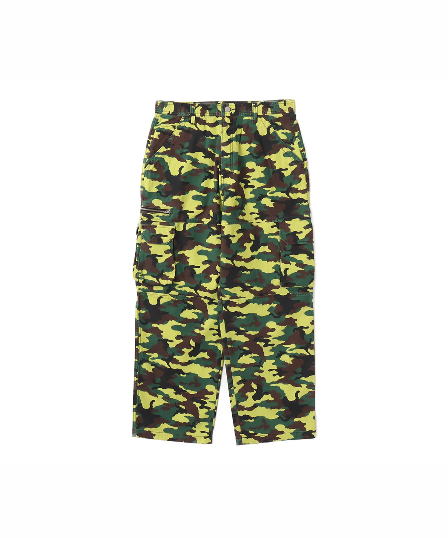 atmos Back Satin Cargo Pants YELLOW CAMOUFLAGE（アトモス サテン