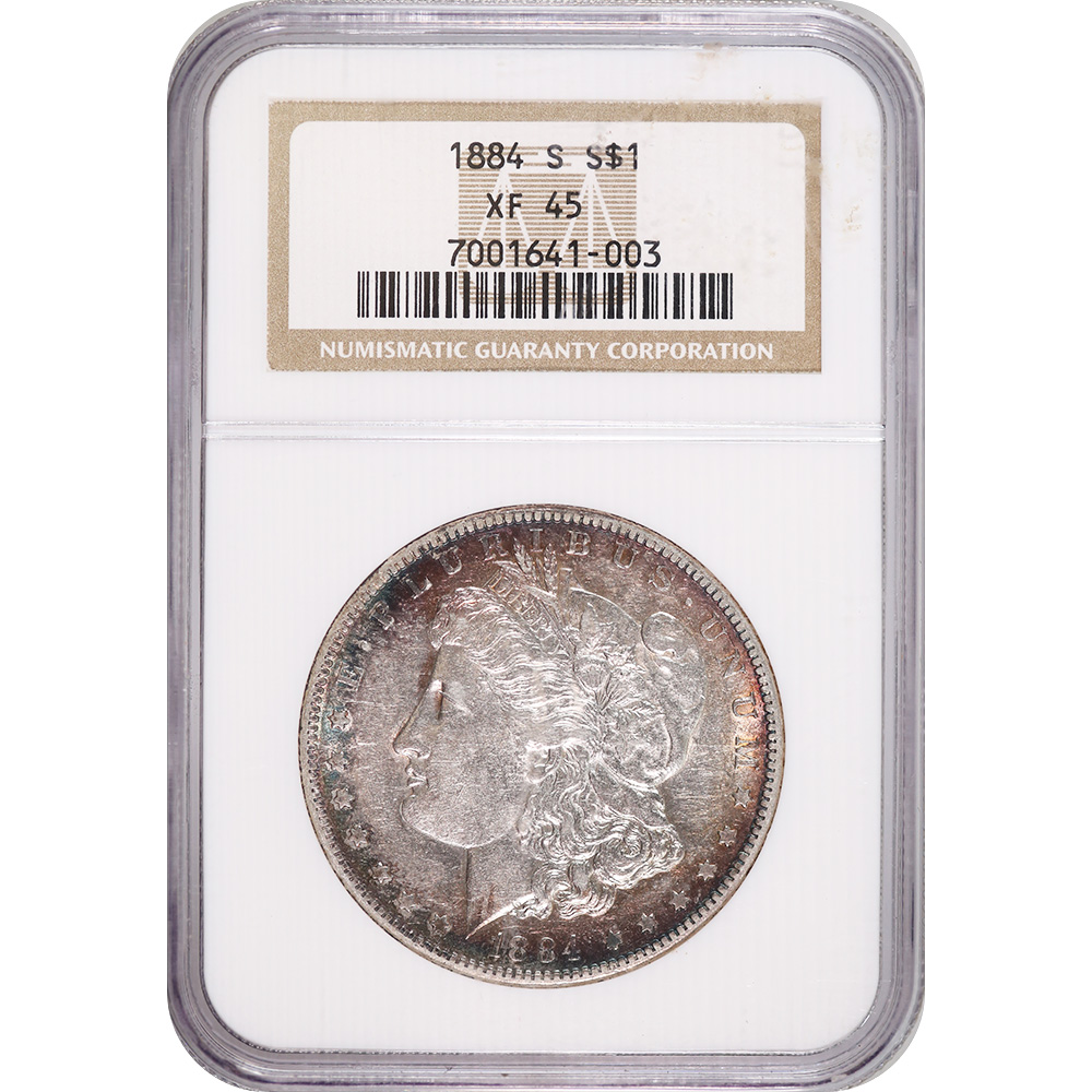 Certified Morgan Silver Dollar 1884-S XF45 NGC - Golden Eagle Coins