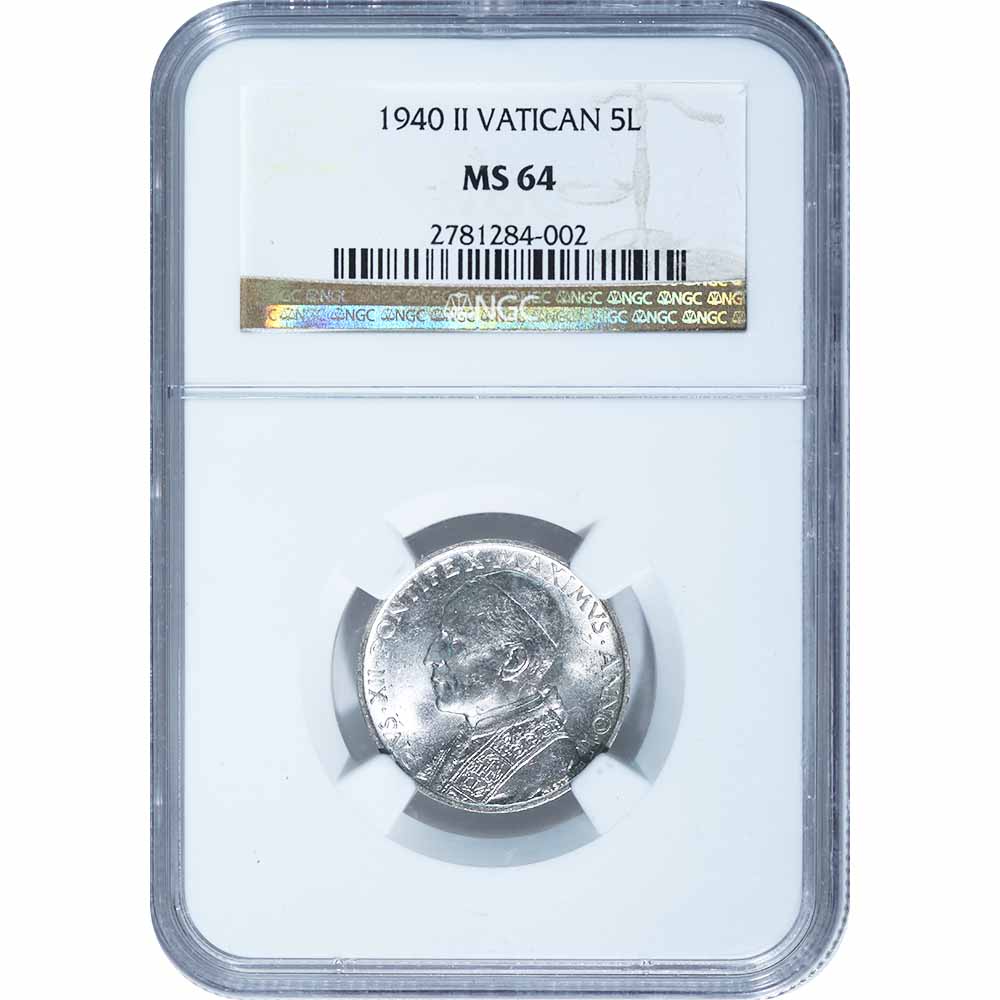 2023 $5 ☆日終 【NGC MS64】1932 インド 5K銀貨 カッチ 未使用+ //
