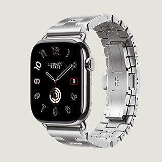 Band Apple Watch Hermès Single Tour 46 mm Grand H - Grey | Hermès USA