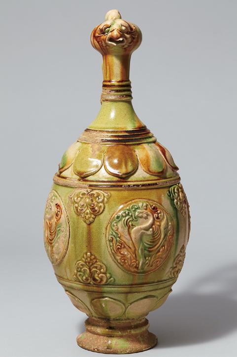 中国美術 清朝 清代 粉彩花卉文燈台 燭台 時代物 唐物 古物 旧蔵家出し