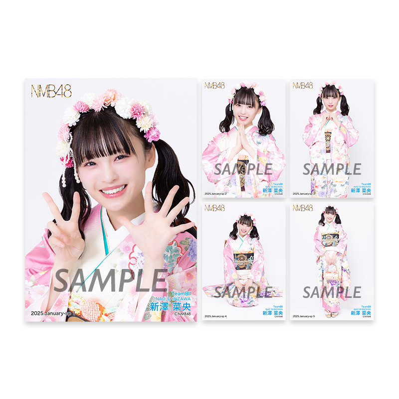 個別生写真5枚セット 2025.January 新澤菜央(TeamBII) - NMB48