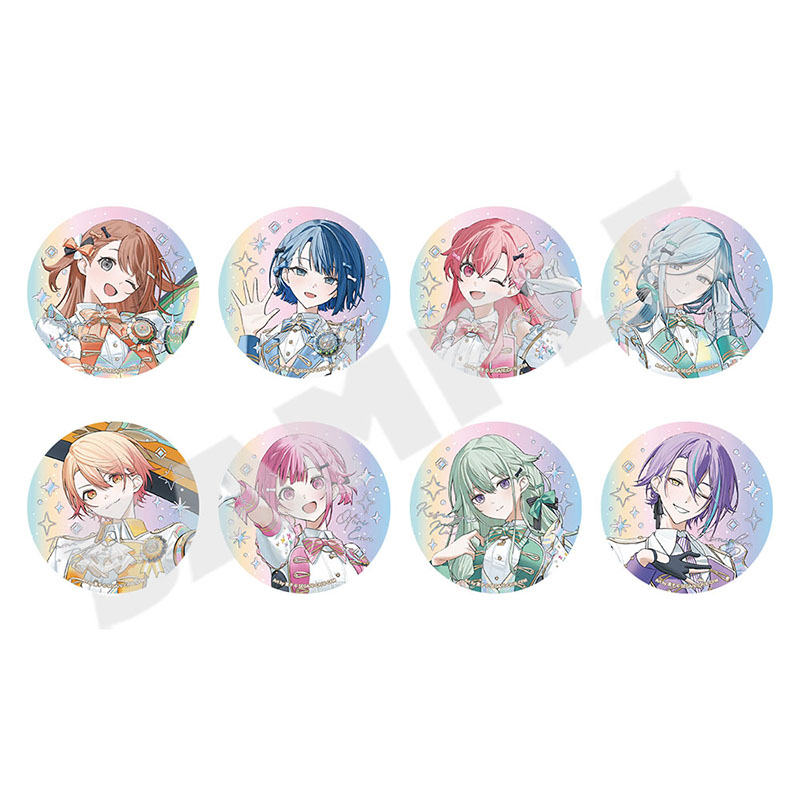 オーロラ箔押し缶バッジコレクション C（全8種）【単品