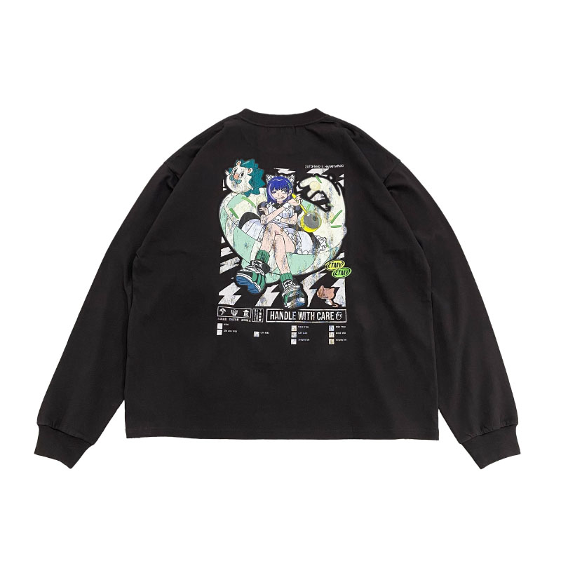 ZUTOMARUKI Long Tee(Black) - ZUTOMAYO MART