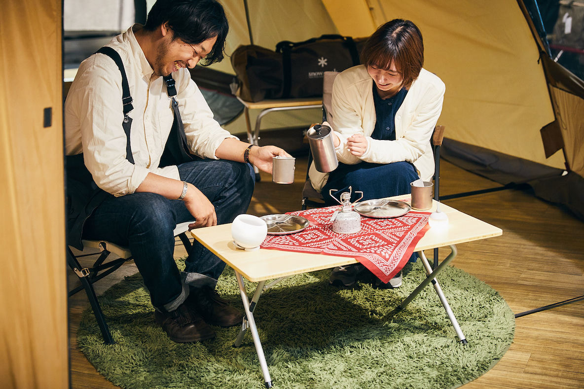 スノーピーク ワンアクションローテーブル竹