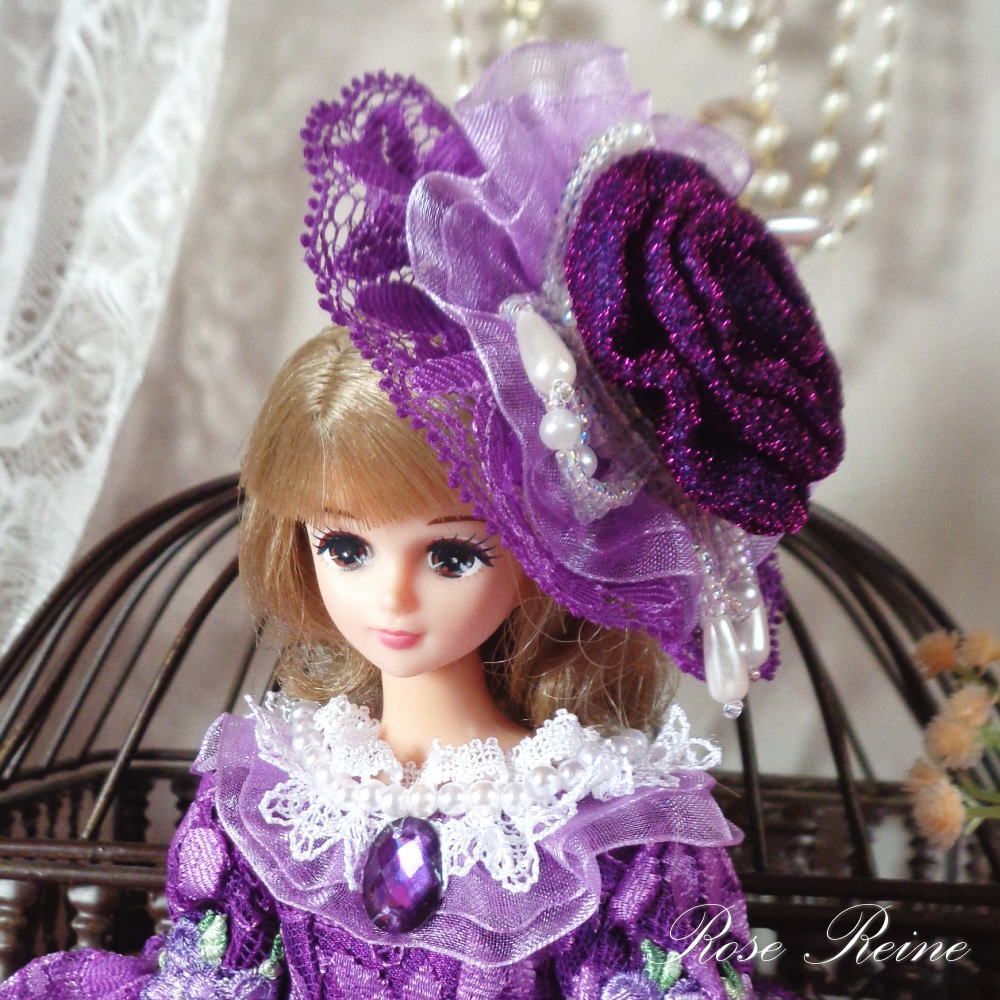 XmasSale】ロリータロマンス アメジストフェアリーのフリルボンネット