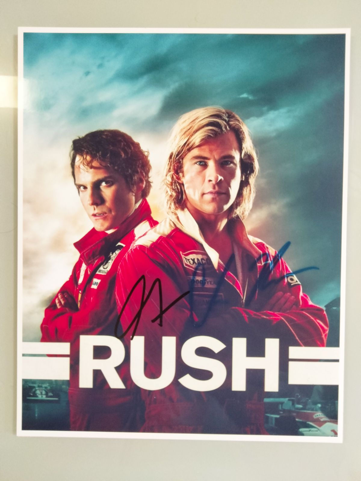 RUSH ラッシュ・プライドと友情 直筆 サイン クリス・ヘムズワース