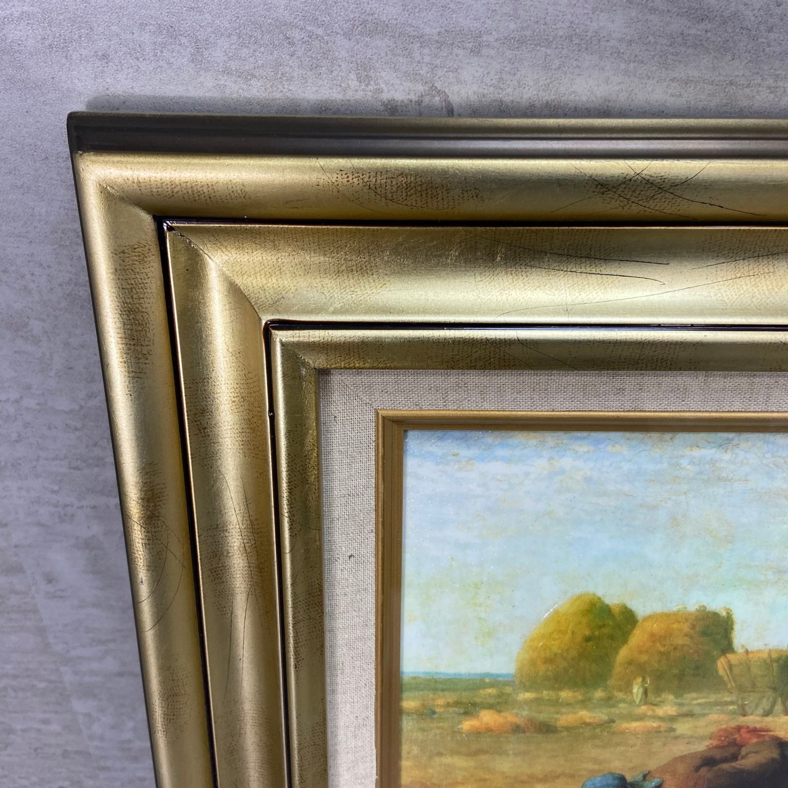 純金アート絵画シリーズコレクション 「落穂拾い」24K24金 純金アート