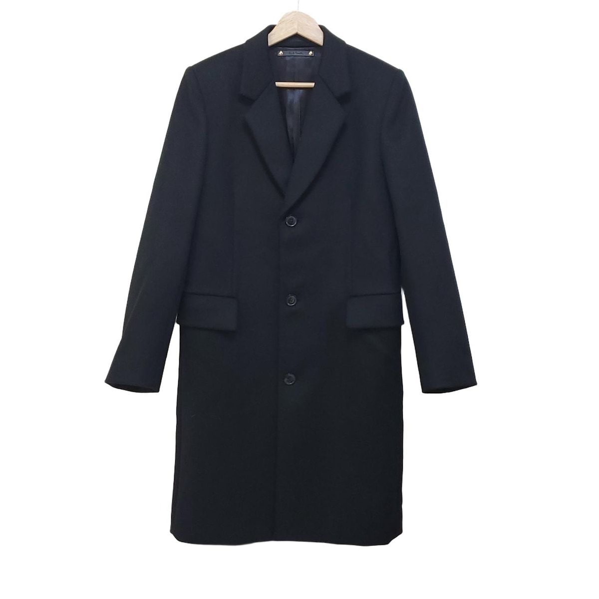 Paul Smith ポールスミス チェスターコート/L/カシミア100%/黒 PS Paul