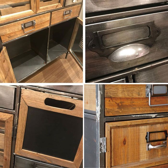 キャビネット ヴィンテージ風 おしゃれ 海外インテリア 飾り棚