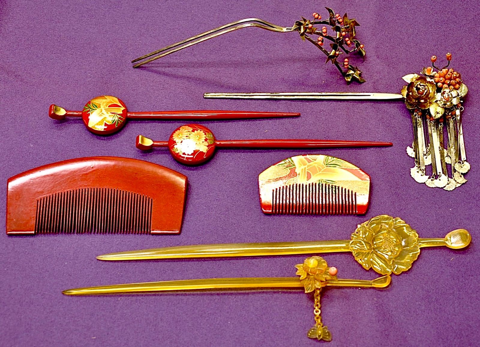 古い ミニチュア 櫛 こうがい アンティーク 骨董 古い ミニチュア 櫛