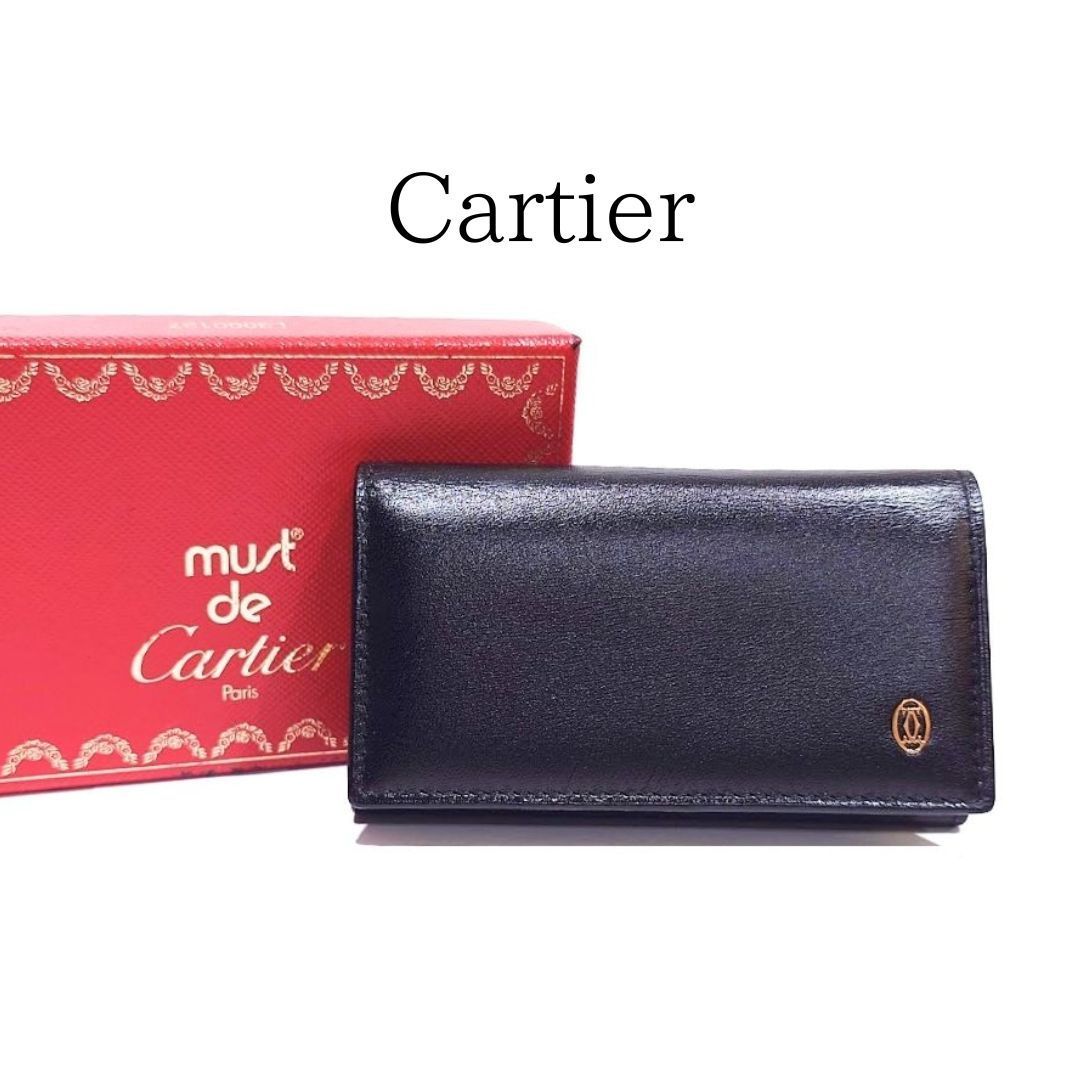 Cartier カルティエ パシャ 6連 キーケース レザー ブラック 黒