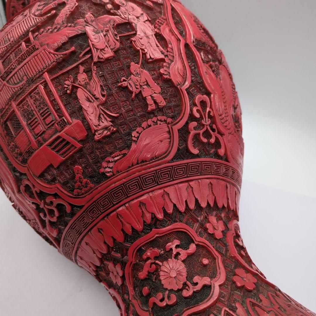 骨董品 中国の花瓶 中国の堆朱 美術品 工芸品 置物 年代物 セール中 古