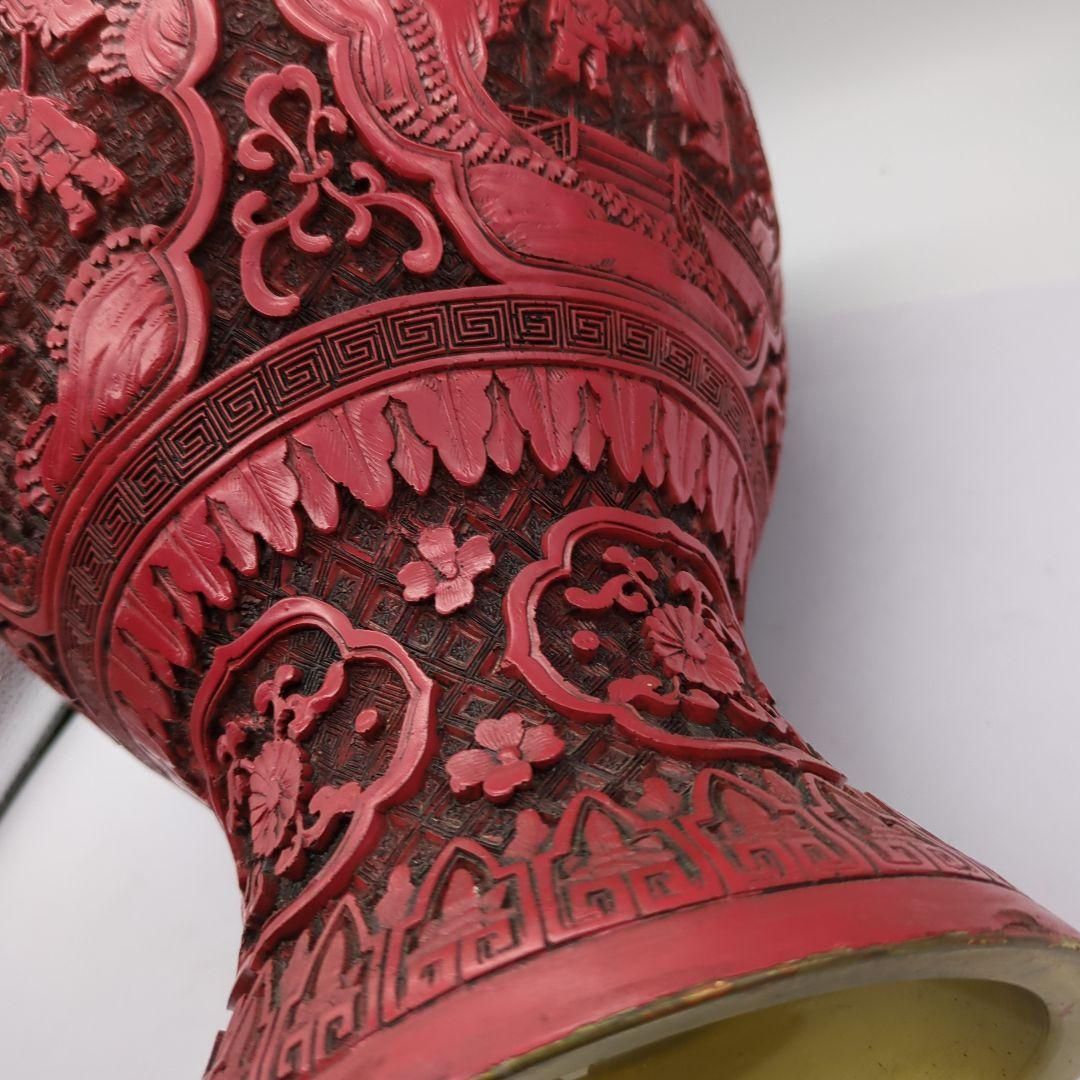 骨董品 中国の花瓶 中国の堆朱 美術品 工芸品 置物 年代物 セール中 古