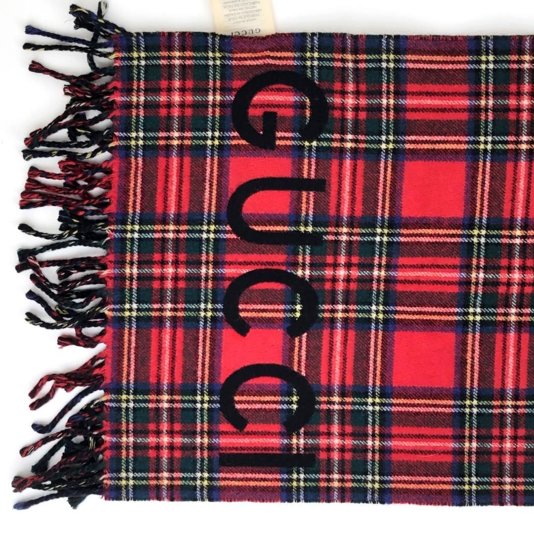 訳あり・売り切り・箱付き】GUCCI グッチ／タータンチェック マフラー