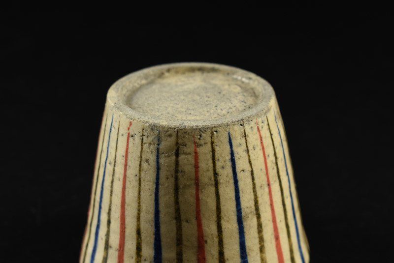 蔵A4776b】古民藝 瀬戸 麦藁手 猪口 良い 五客 酒器