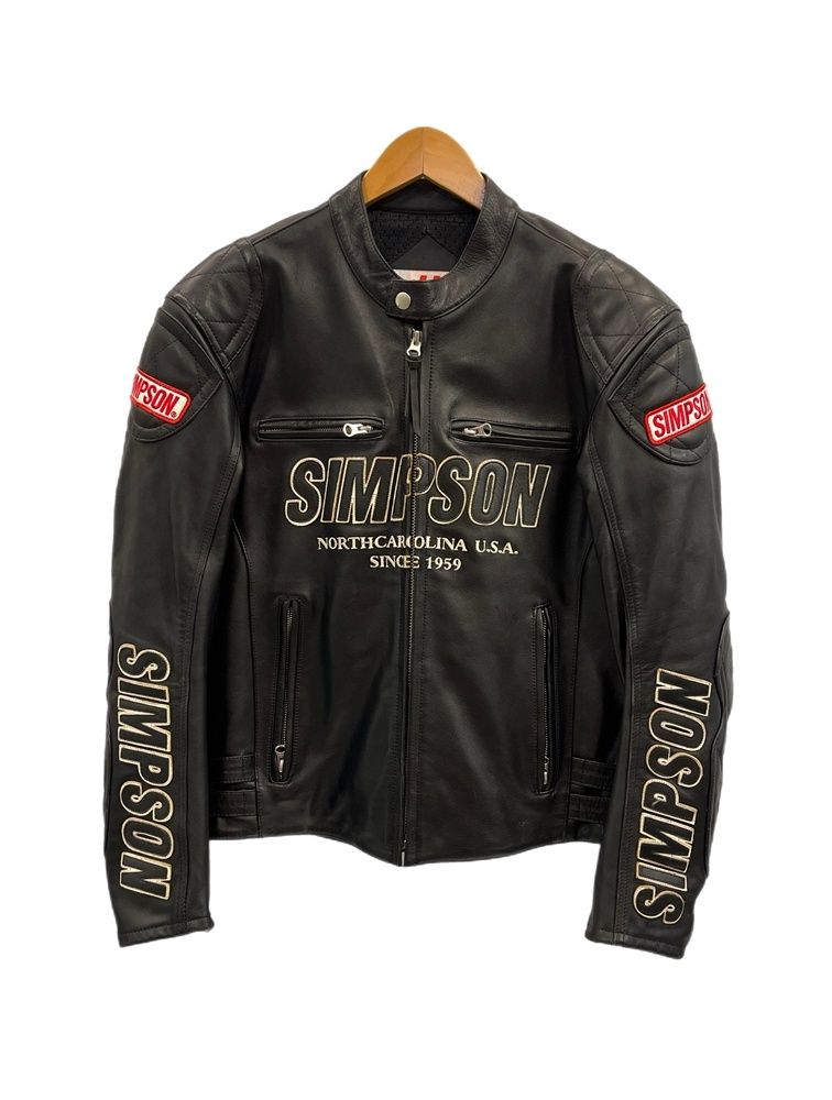 シンプソン SIMPSON 牛革 レザージャケット シングルライダース バイク
